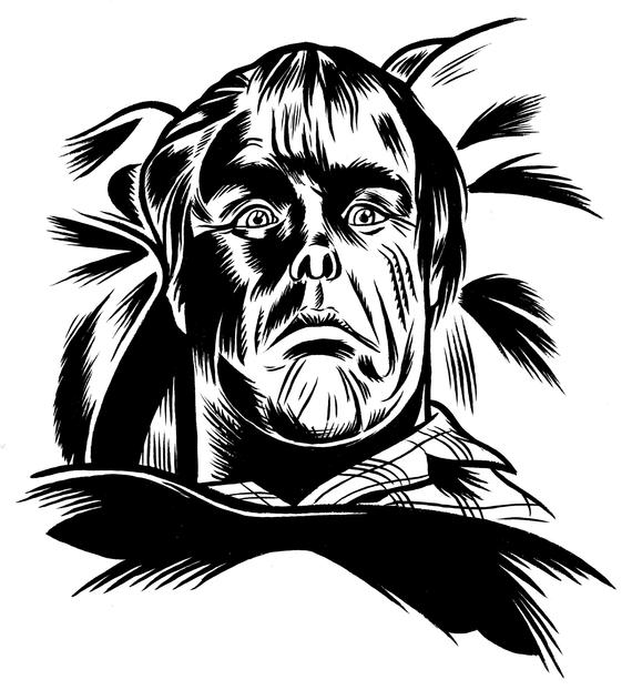 570x622 george romero zombie original pen and ink drawing dawn of etsy