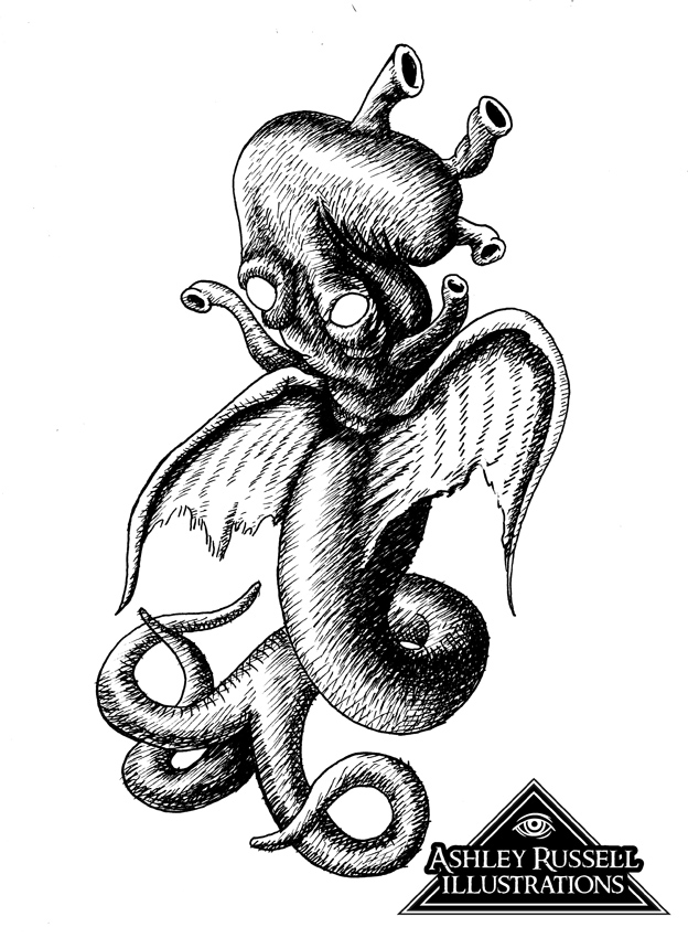 624x850 piper of azathoth pen and ink pen and ink