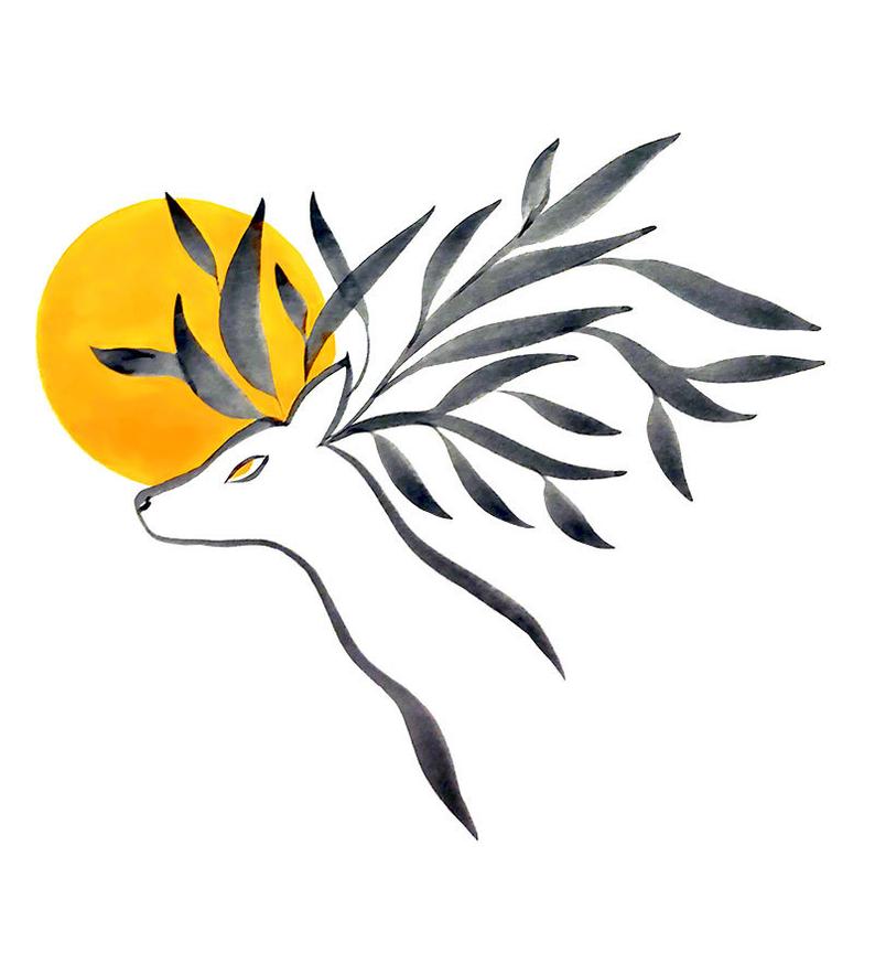 794x883 Elegant Gazelle Antelope Pen And Ink Animal Kids Room Etsy