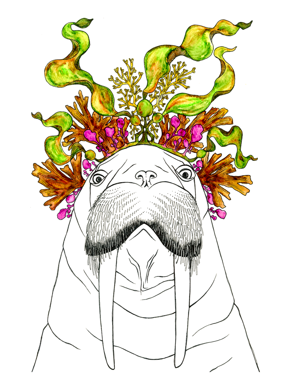 1000x1317 Ink And Watercolour Mountain Art Emily Beaudoin