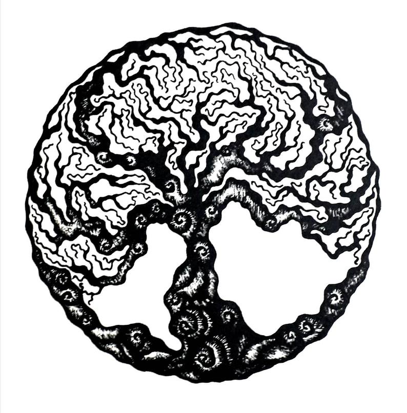 794x806 Gnarly Tree Pen And Ink Drawing Print Original Design Art Etsy