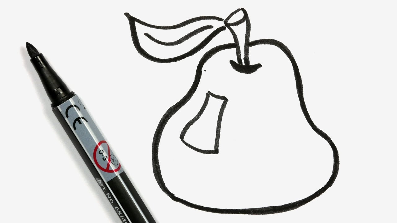 1280x720 How To Draw A Cartoon Pear