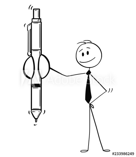 433x500 Cartoon Stick Drawing Conceptual Illustration Of Businessman