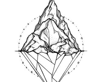 340x270 Black And White Print Wall Art Pen Design Drawing Etsy