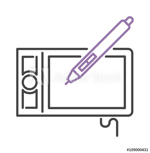 490x500 Hand Drawing Digital Stylus Sensor Pen Design Technology Art Line