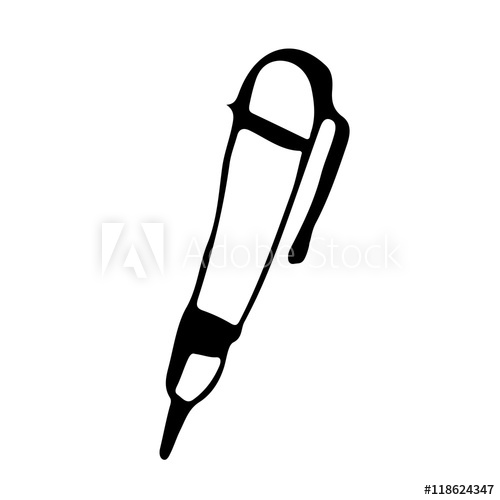 500x500 Doodle Pen Icon Drawing Illustration Design