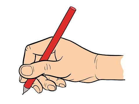 479x359 Simple Line Drawing Of Hand Holding A Premium Clipart