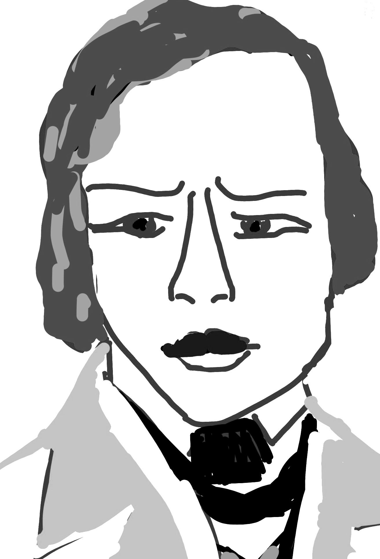 1313x1931 Portrait Of Composer Chopin Maxine Powers