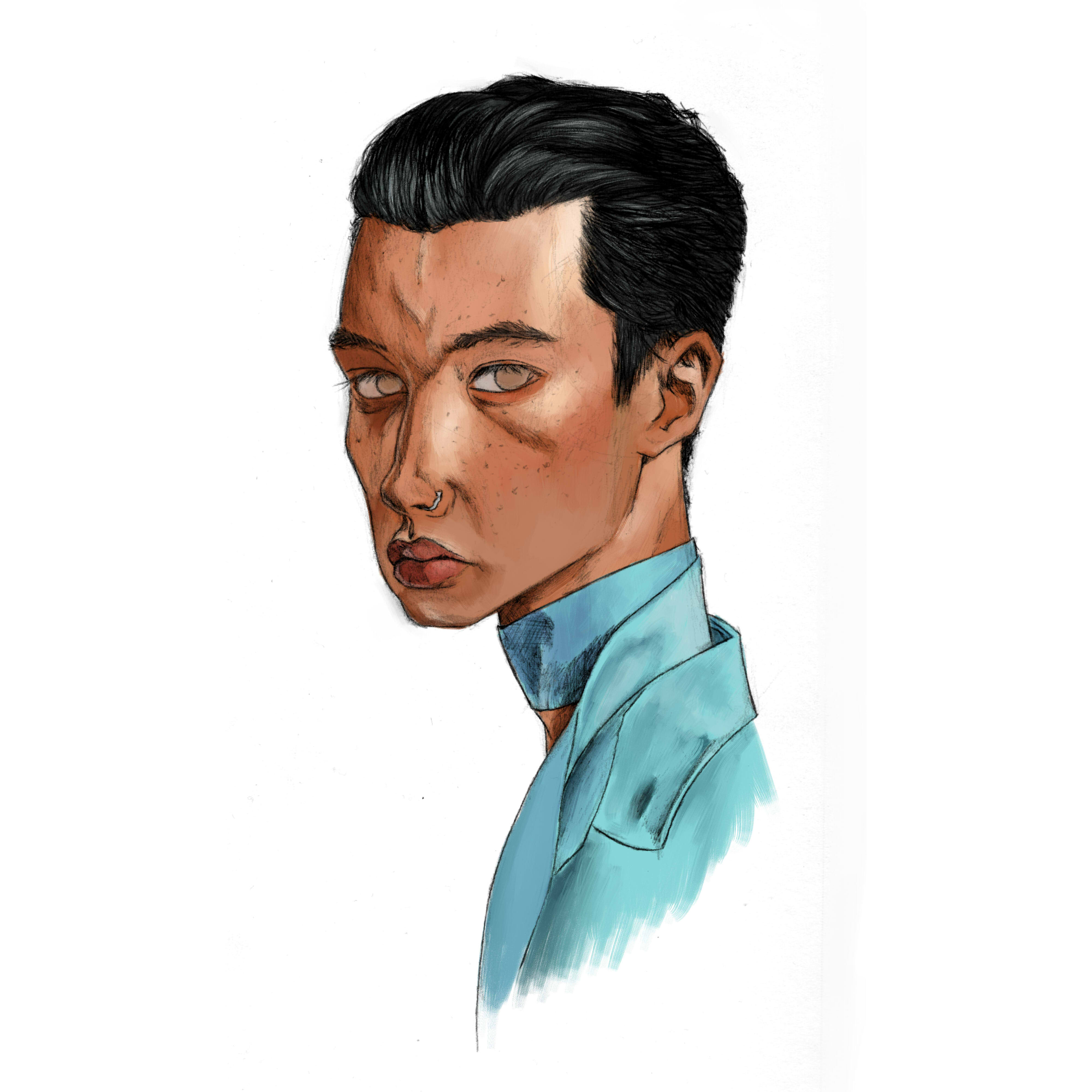 4000x4000 Ballpoint Pen Lineart And Digital Colouring