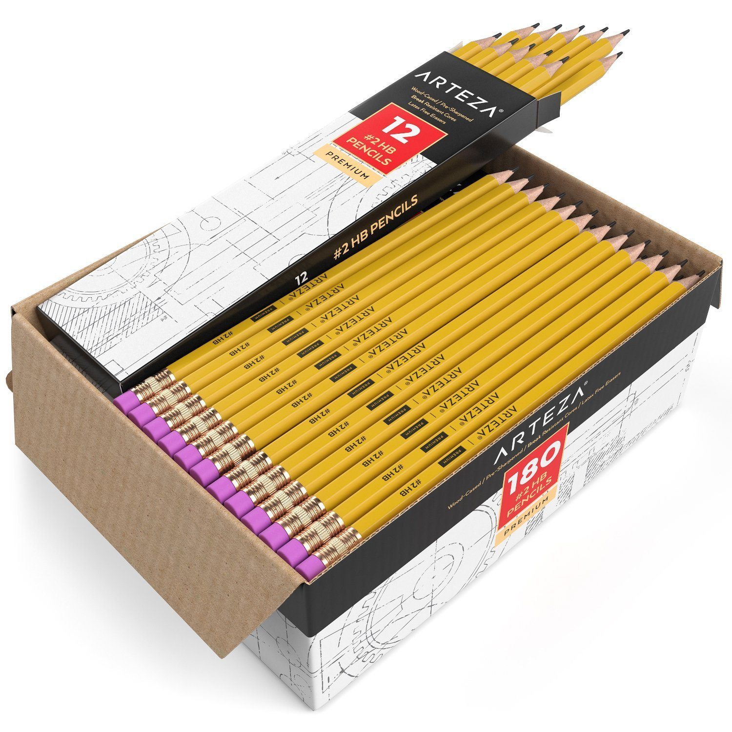 1500x1500 Hb Wood Cased Pencils