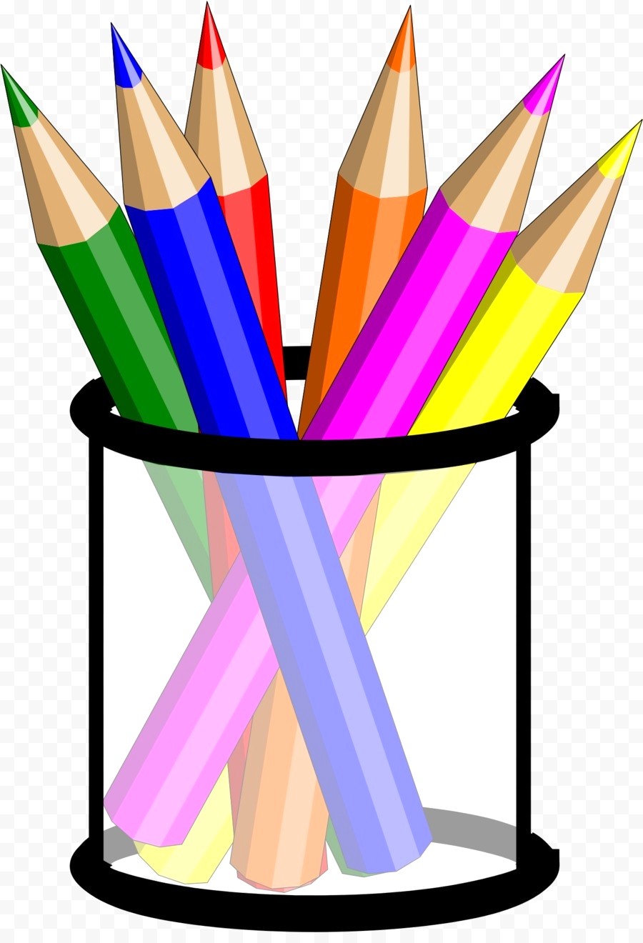 900x1320 Colored Pencil Drawing Clip Art Crayons Png Download