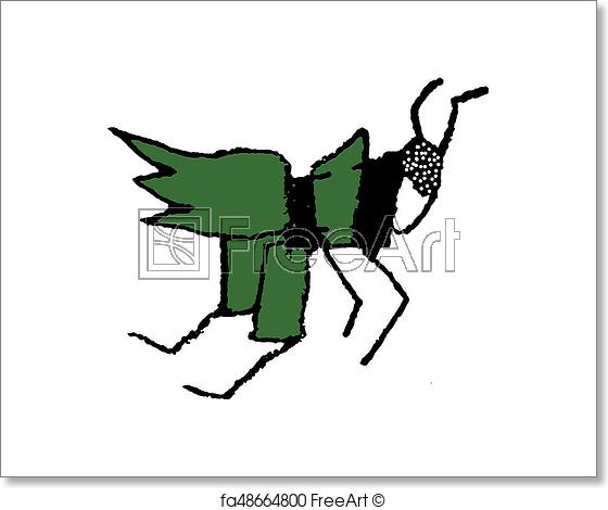 560x470 Free Art Print Of Pencil Drawing Fly Weird Fly In Side View