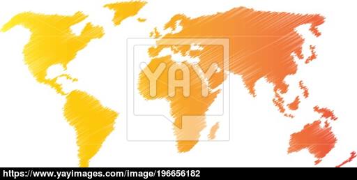 512x258 Pencil Scribble Sketch Map Of World Hand Doodle Drawing Vector