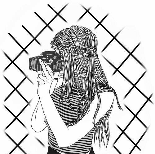 500x499 Random Stuff Outline Art, Tumblr Girl Drawing