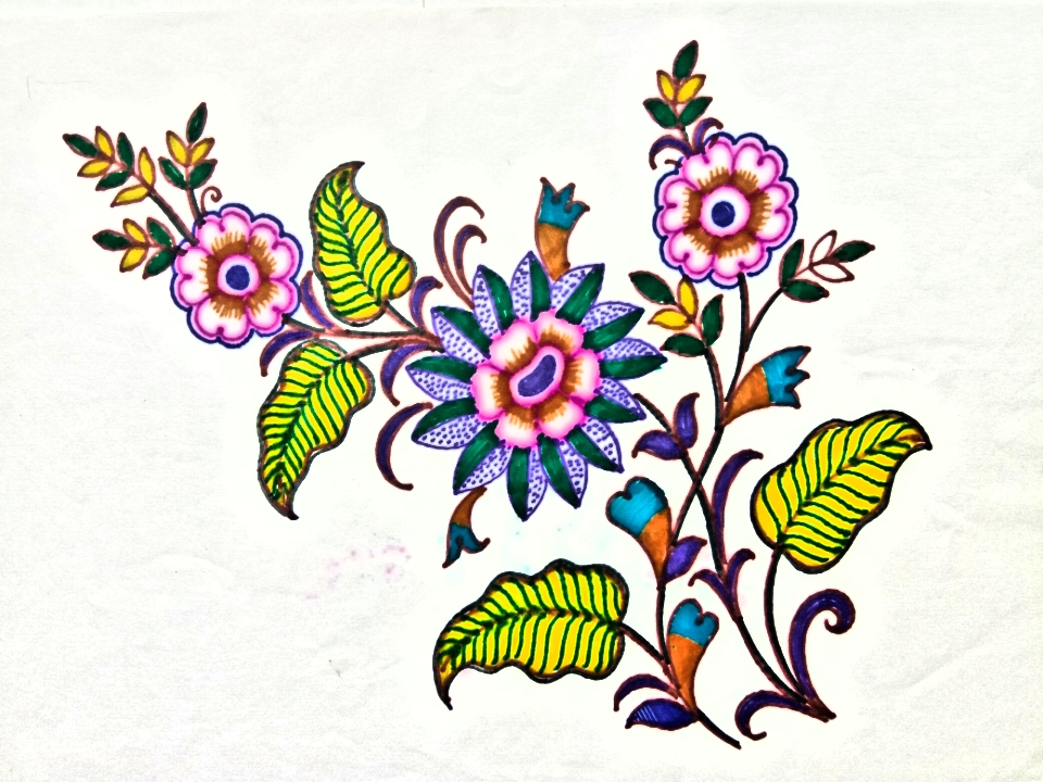 960x720 Flower Design Drawing For Hand Embroidery Designhow To Draw Hand