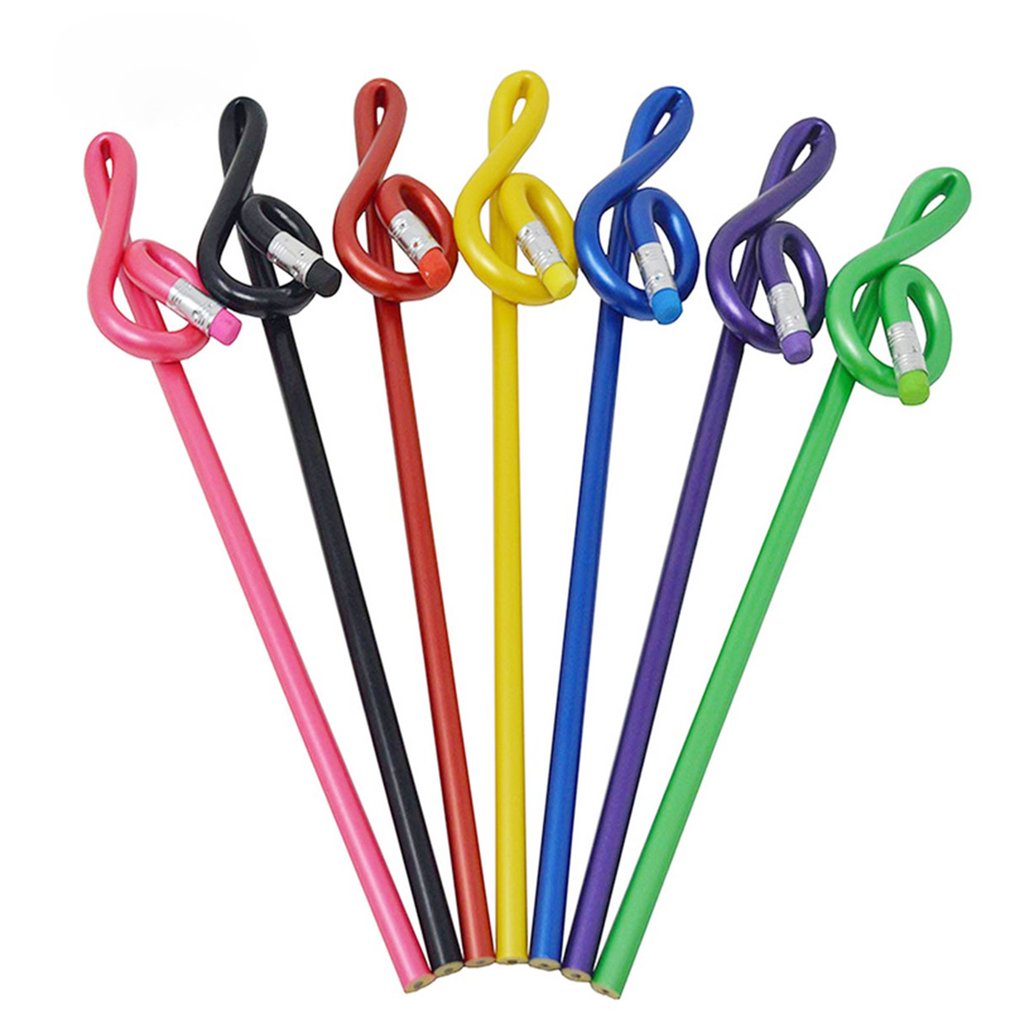 1010x1010 Cartoon Musical Note Shape Pencil Set Writing Drawing