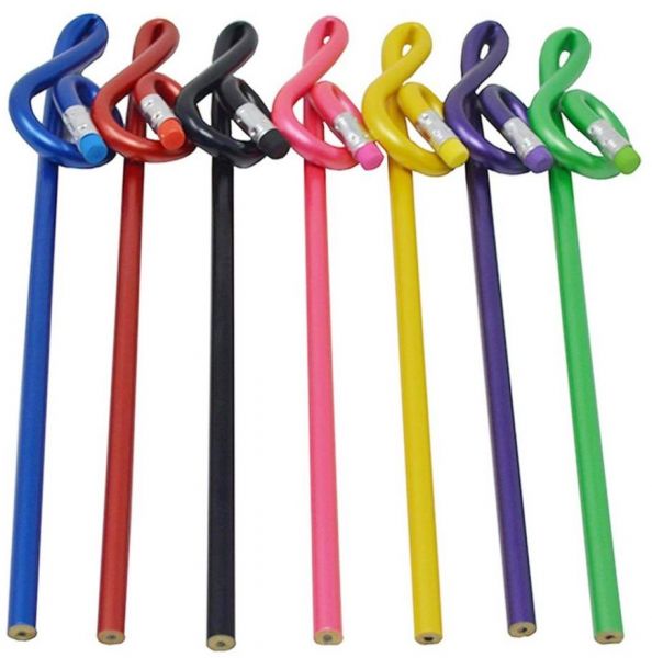 594x600 Cartoon Musical Note Shape Pencil Set Writing Drawing Sketch