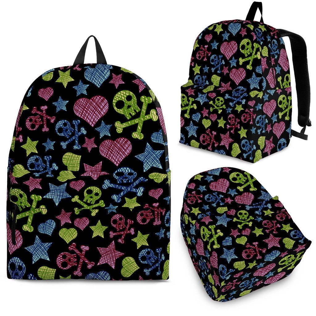 1024x1024 Skull Pencil Drawing Backpack