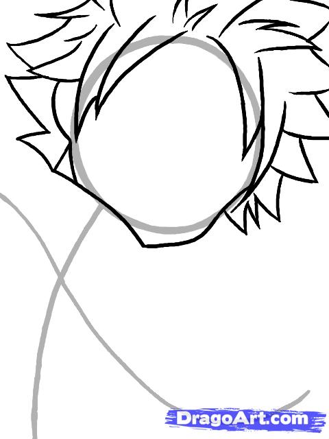 480x640 Draw Natsu Dragneel From Fairy Tail, Step