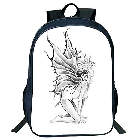 466x466 pictures print design black double deck rucksack