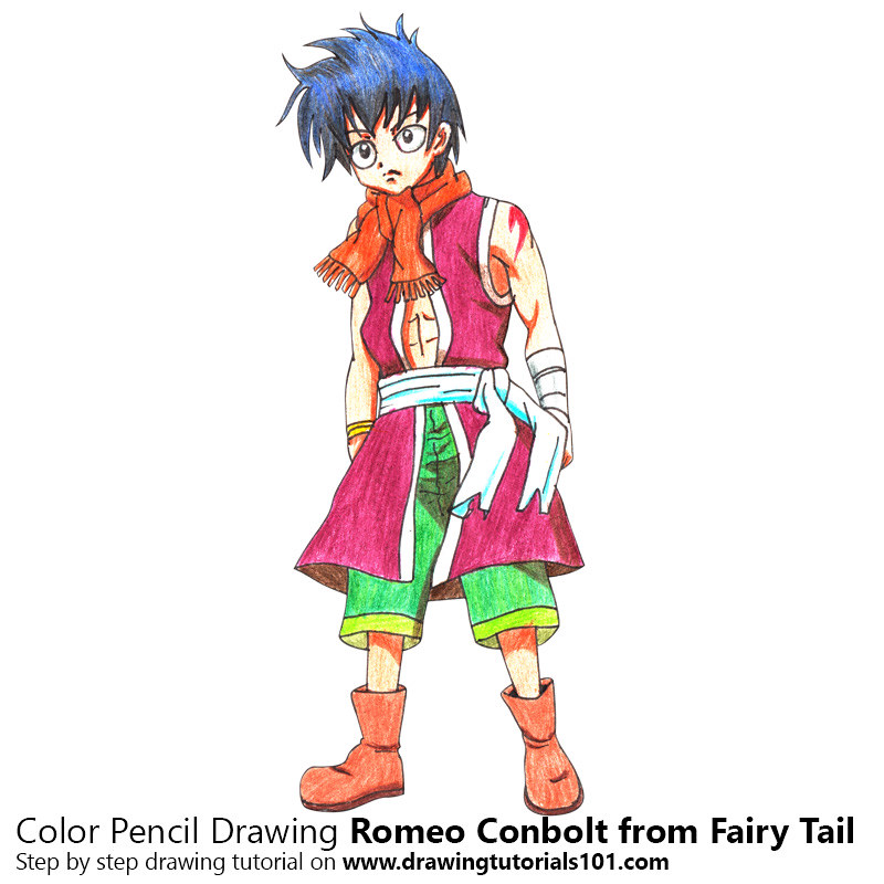 800x800 Romeo Conbolt From Fairy Tail With Color Pencils