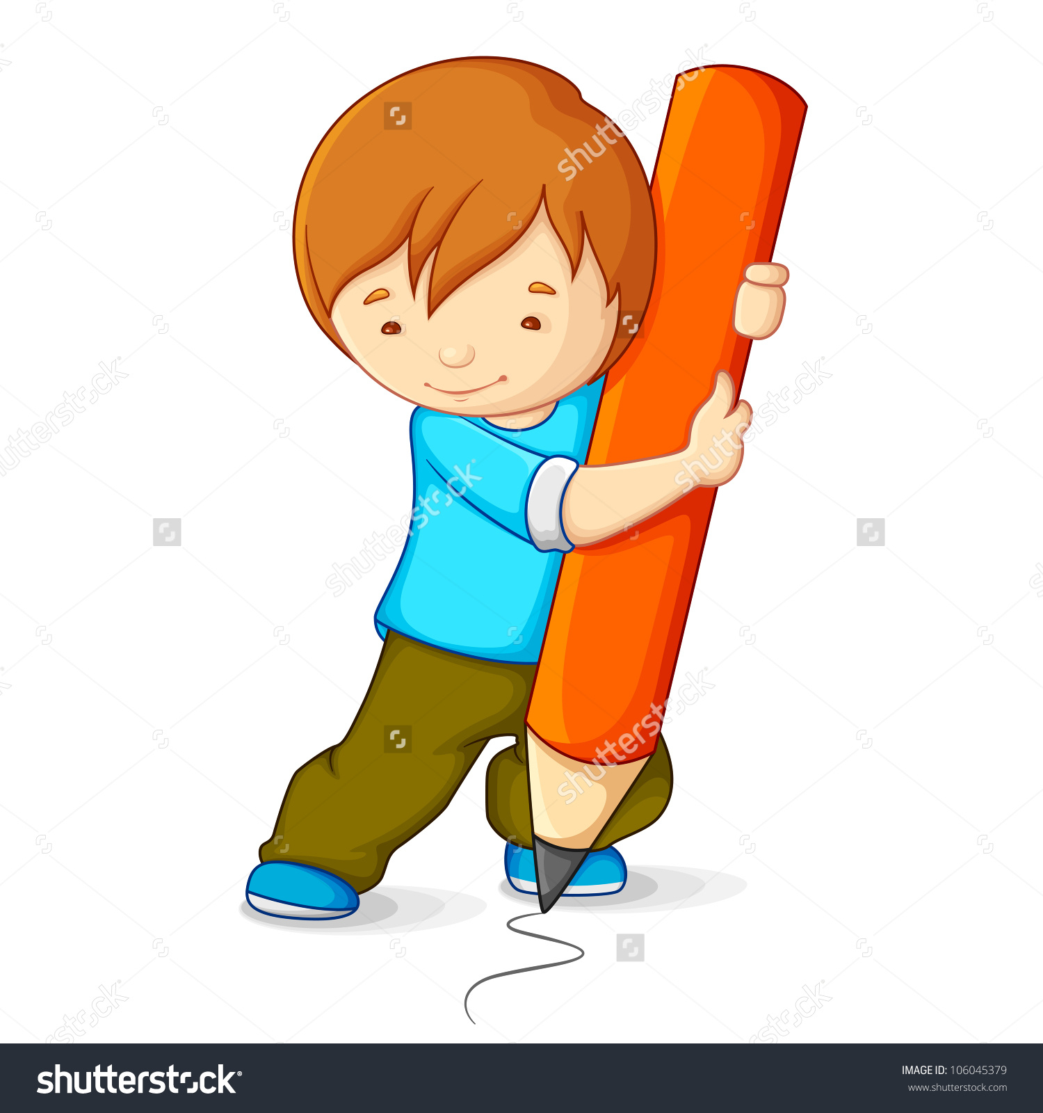 1500x1600 Kids Drawing Clip Art And Kids With Pencil Vector Freeuse Library