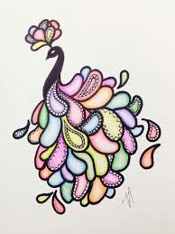 194x259 Colourful Peacock Pretty Nice For Begginers Drawing Easy