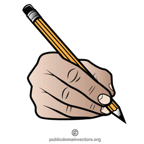 500x500 Pencil In A Hand Clip Art