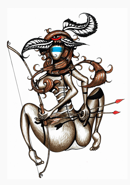 451x640 Squaw Princess Pencil Drawing