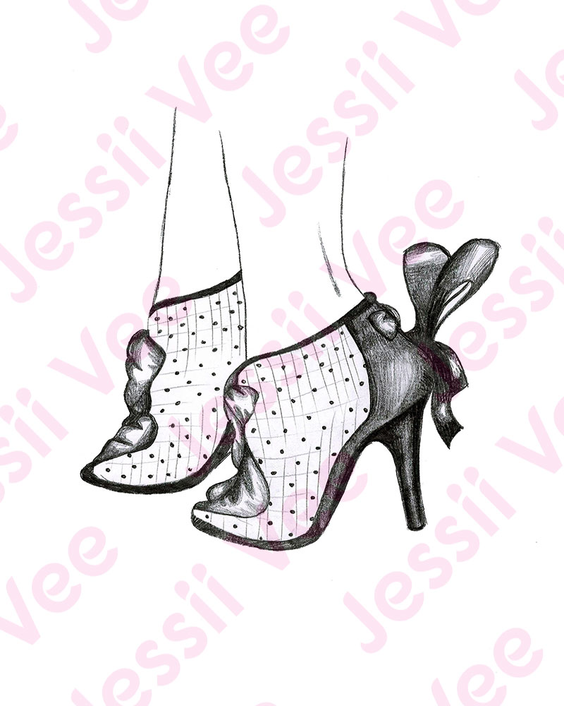 800x1000 fancy feet pencil drawing jessii vee merch