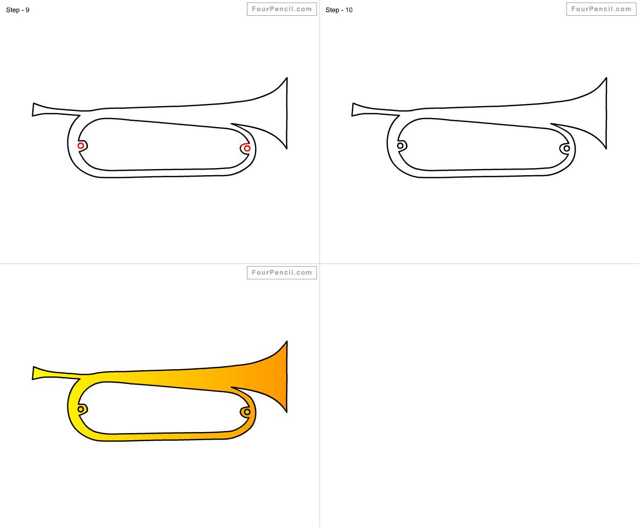 1250x1032 How To Draw Trumpet For Kids Step