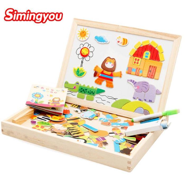 700x700 simingyou wooden puzzles for children forest park multifunctional