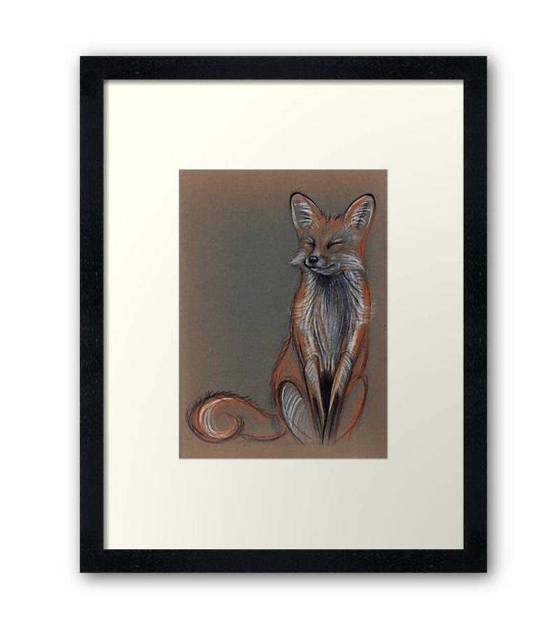 794x902 Foxy Original Prisma Pencil Drawing Of A Beautiful Fox Etsy