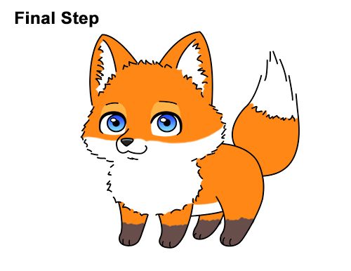 500x386 How To Draw A Fox