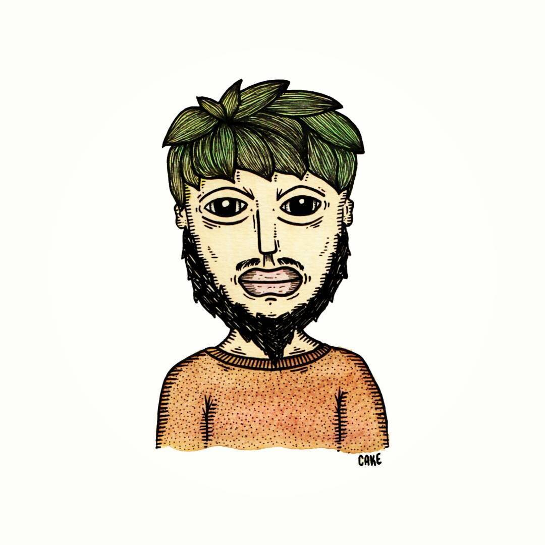 1080x1080 Hipster Boy Drawing, Pencil, Sketch, Colorful, Realistic Art