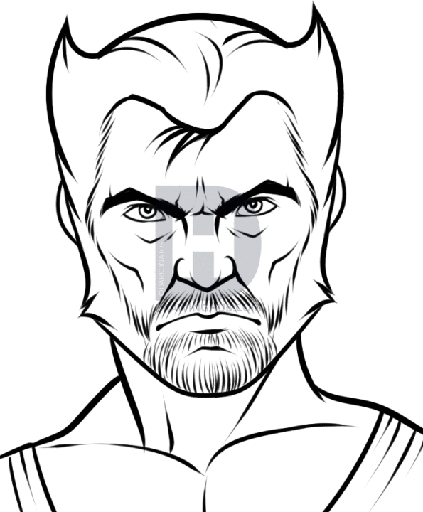595x720 How To Draw Wolverine Easy, Step