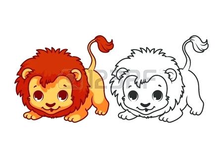 450x318 Lion Drawing Outline