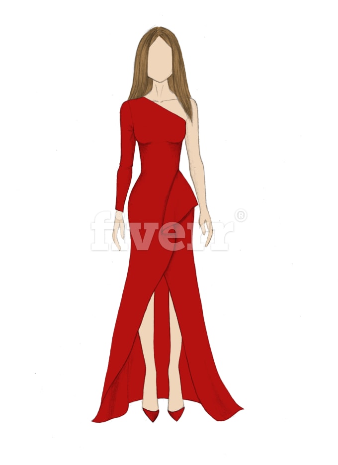 680x935 Design A Beautiful Dress, Pencil Sketch