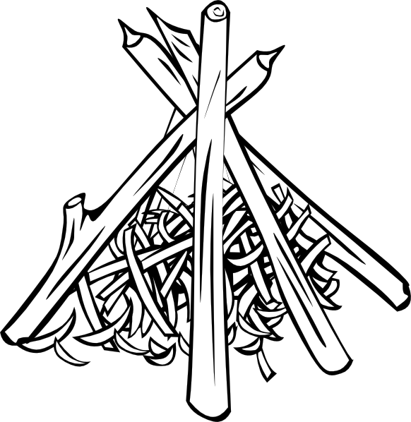 582x598 Collection Of Free Campfire Drawing Pencil Download On Ui Ex