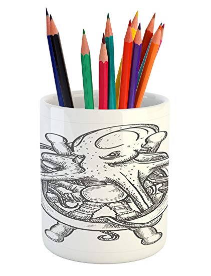 421x550 Ambesonne Octopus Pencil Pen Holder, Dangerous Octopus