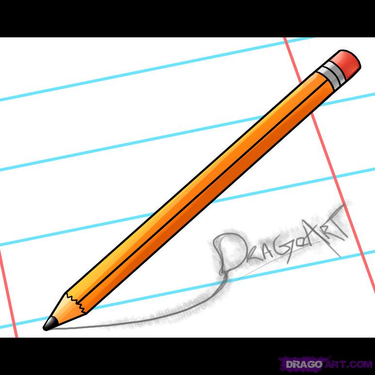 773x773 How To Draw A Pencil, Step