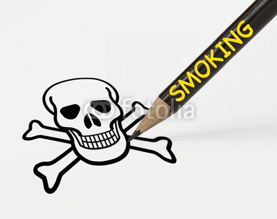 400x317 Concept Of Smoking Leading To Death With Pencil Drawing Skull