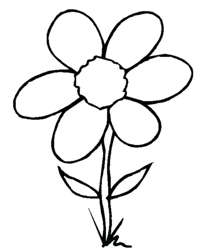 699x828 Easy Drawings Of A Flower How To Draw An Easy Flower Easy Flower
