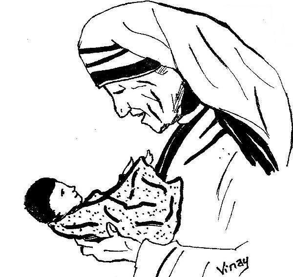 600x568 Mother Teresa Drawings Fine Art America