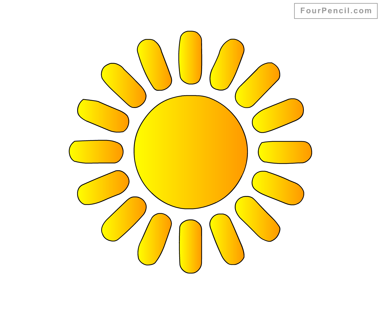 1250x1032 How To Draw Sun For Kids Step