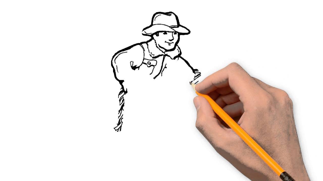 1280x720 Cowboy Pencil Things To Draw Step