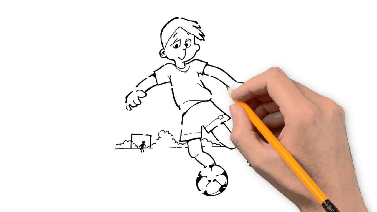 1280x720 Football Pencil Things To Draw Step