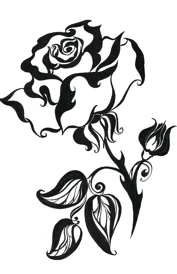 583x900 Drawings Of Roses Rose Rose Design Tattoos