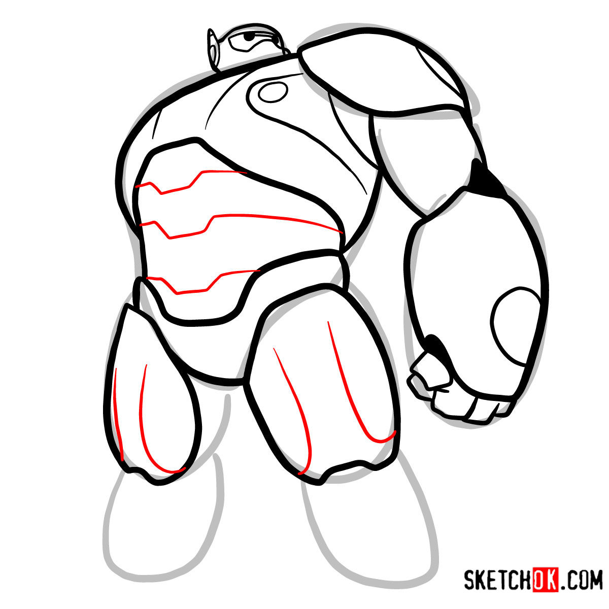 1200x1200 Baymax Pencil Drawing Princess Sketch Armor Disney Easily