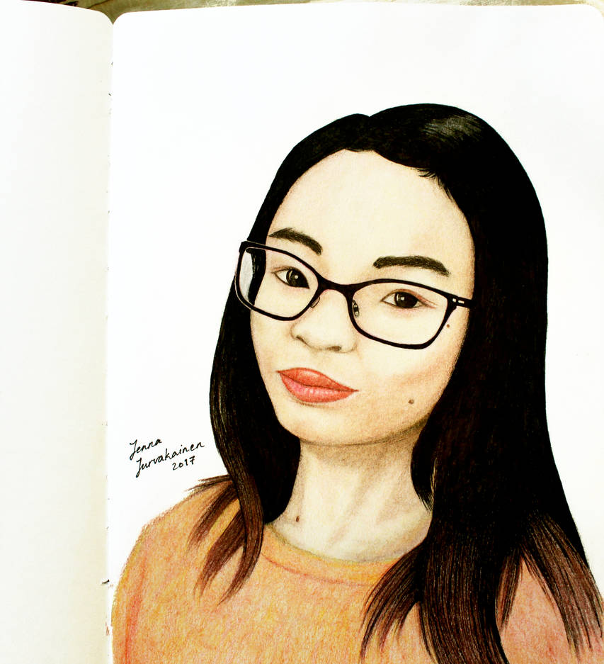 853x937 Morgan Hurd Colored Pencil Portrait